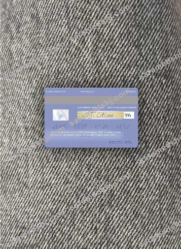 USA BNP Paribas Bank visa card photolook back